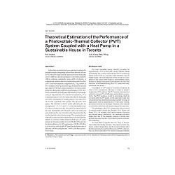 NY-14-014 -- Theoretical Estimation of the Performance of a Photovoltaic-Thermal Collector (PV/T) System Coupled with a Heat Pum