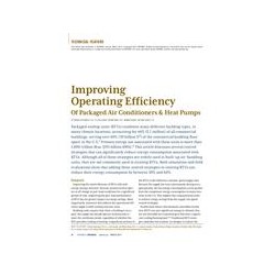 Improving Operating Efficiency of Packaged Air Conditioners &amp; Heat Pumps