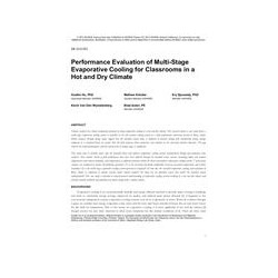 DE-13-C051 -- Performance Evaluation of a Multi-Stage Evaporative Cooling System for Classrooms in a Hot and Dry Climate