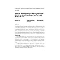 DE-13-C035 -- Inverse Determination of Air Supply Speed for Room Ventilation Based on Reduced Order Models