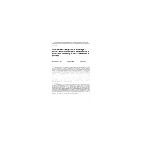 DE-13-C076 -- User Related Energy Use in Buildings: Results From Two Years of Measurement of Household Electricity in 1300 Apart