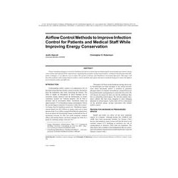 Airflow Control Methods to Improve Infection Control for Patients and Medical Staff While Improving Energy Conservation