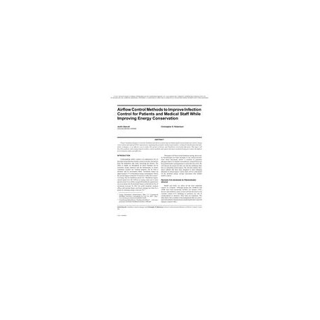 Airflow Control Methods to Improve Infection Control for Patients and Medical Staff While Improving Energy Conservation