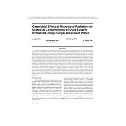 Germicidal Effect of Microwave Radiation on Microbial Contaminants of Duct System Evaluated Using Fungal Biosensor Plates