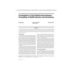 Investigation of the Relationship between Probability of SARS Infection and Ventilation