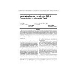 Identifying Source Location of SARS Transmission in a Hospital Ward