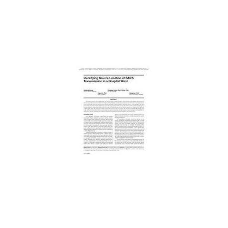 Identifying Source Location of SARS Transmission in a Hospital Ward