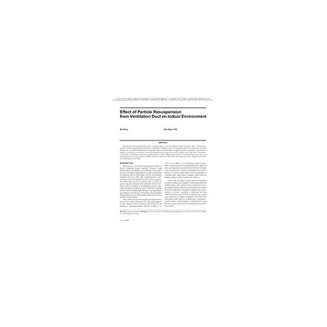 Effect of Particle Resuspension from Ventilation Duct on Indoor Environment