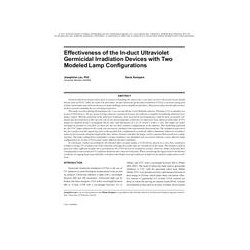 Effectiveness of the In-duct Ultraviolet Germicidal Irradiation Devices with Two Modeled Lamp Configurations