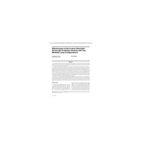 Effectiveness of the In-duct Ultraviolet Germicidal Irradiation Devices with Two Modeled Lamp Configurations