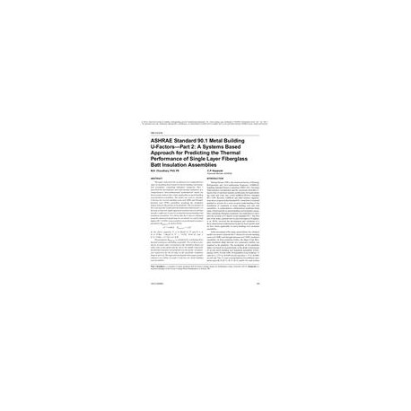 OR-10-018 -- ASHRAE Standard 90.1 Metal Building U-Factors-Part 2: A Systems Based Approach for Predicting the Thermal Performan