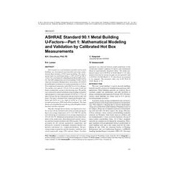 OR-10-017 -- ASHRAE Standard 90.1 Metal Building U-Factors-Part 1: Mathematical Modeling and Validation by Calibrated Hot Box Me