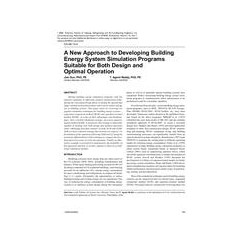 CH-06-13-4 - A New Approach to Developing Building Energy System Simulation Programs Suitable for Both Design and Optimal Operat