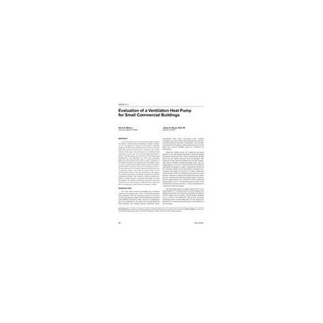 OR-05-11-3 - Evaluation of a Ventilation Heat Pump for Small Commercial Buildings