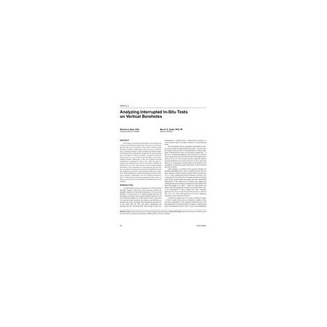 OR-05-07-2 - Analyzing Interrupted In-Situ Tests on Veritcal Boreholes