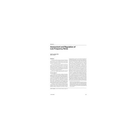 OR-05-06-1 - Assessment and Regulation of Low Frequency Noise