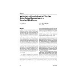 OR-05-04-2 - Methods for Calculating the Effective Solar-Opitcal Properties of a Venetian Blind Layer