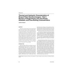 OR-05-10-2 - Thermal and Hydraulic Characteristics of Brazed Plate Heat ExchangersâPart I: Review of Single-Phase and Two-Phas