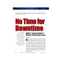 No Time For Downtime: BACnetÂ® Exceeds Needs at Mission Critical Data Center