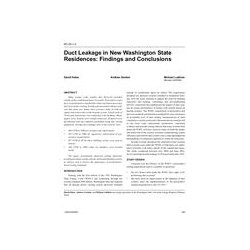 KC-03-01-3 -- Duct Leakage in New Washington State Residences: Findings and Conclusions