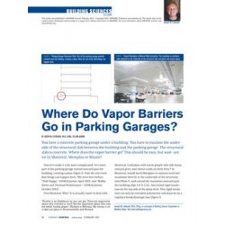 Building Sciences: Where Do Vapor Barriers Go in Parking Garages?