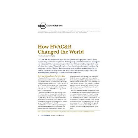 How HVAC&amp;R Changed the World