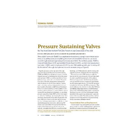 Pressure Sustaining Valves