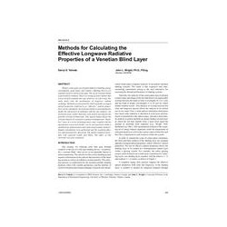 AN-04-06-2 â Methods for Calculating the Effective Longwave Radiative Properties of a Venetian Blind Layer