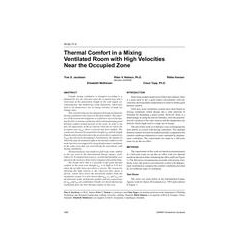 HI-02-17-3 -- Thermal Comfort in a Mixing Ventilated Room with High Velocities Near the Occupied Zone