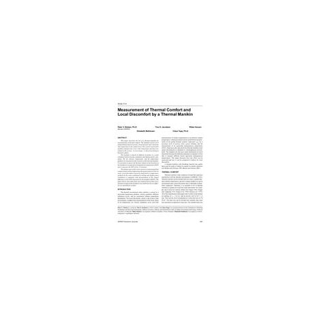 HI-02-17-4 -- Measurement of Thermal Comfort and Local Discomfort by a Thermal Manikin