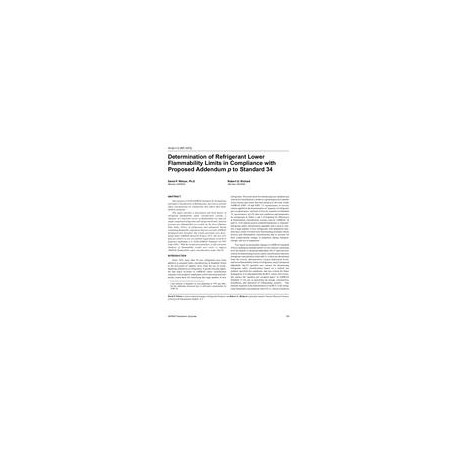 HI-02-07-2 (RP-1073) -- Determination of Refrigerant Lower Flammability Limits in Compliance with Proposed Addendum &lt;i&gt;p&l