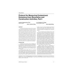 4553 (RP-961) -- Protocol for Measuring Contaminant Emissions from Renovation and Construction Activities, Part I