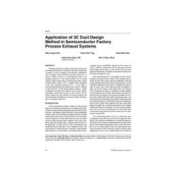 4513 -- Application of 3C Duct Design Method in Semiconductor Factory Process Exhaust Systems