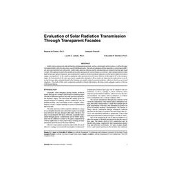 Evaluation of Solar Radiation Transmission Through Transparent Facades