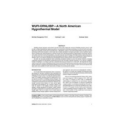 WUFI-ORNL/IBPâA North American Hygrothermal Model