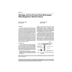 MN-00-02-1 -- Geology and the Ground Heat Exchanger: What Engineers Need to Know