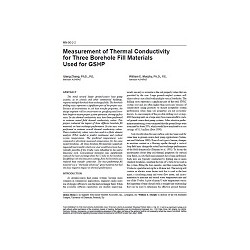 MN-00-02-2 -- Measurement of Thermal Conductivity for Three Borehole Fill Materials Used for GSHP