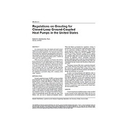 MN-00-02-4 -- Regulations on Grouting for Closed-Loop Ground-Coupled Heat Pumps in the United States