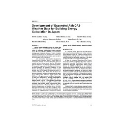 MN-00-03-1 -- Development of Expanded AMeDAS Weather Data for Building Energy Calculation in Japan