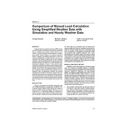 MN-00-03-3 -- Comparison of Manual Load Calculation Using Simplified Weather Data with Simulation and Hourly Weather Data