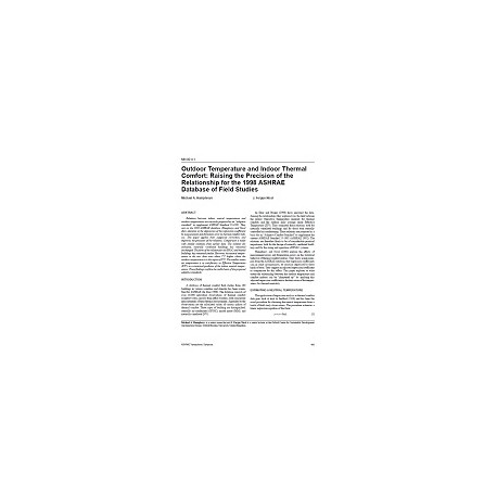 MN-00-04-1 -- Outdoor Temperature and Indoor Thermal Comfort: Raising the Precision of the Relationship for the 1998 ASHRAE Data