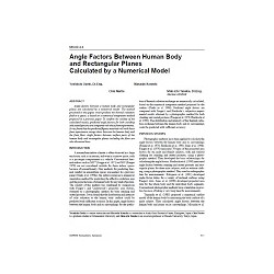 MN-00-04-4 -- Angle Factors Between Human Body and Rectangular Planes Calculated by a Numerical Model