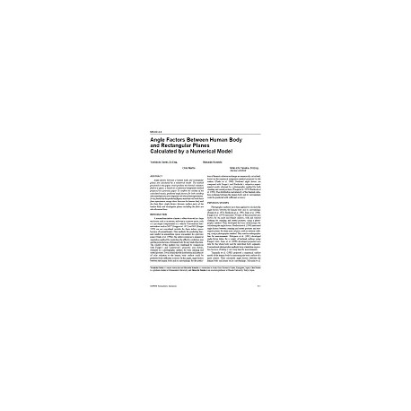 MN-00-04-4 -- Angle Factors Between Human Body and Rectangular Planes Calculated by a Numerical Model