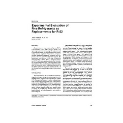 MN-00-06-4 -- Experimental Evaluation of Five Refrigerants as Replacements for R-22