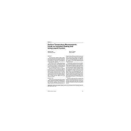 MN-00-07-1 -- Surface Temperature Measurements Inside an Insulated Glazing Unit Using Liquid Crystals