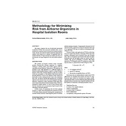 MN-00-11-2 -- Methodology for Minimizing Risk from Airborne Organisms in Hospital Isolation Rooms