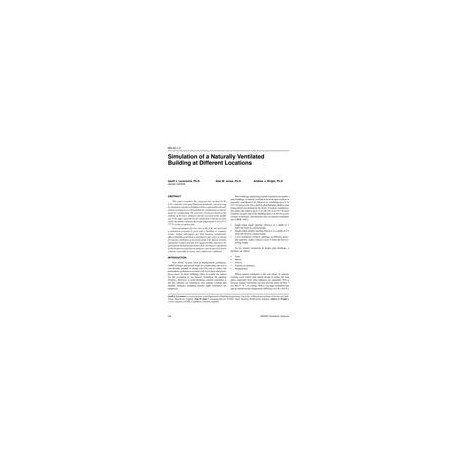 MN-00-01-2 -- Simulation of a Naturally Ventilated Building at Different Locations