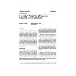 CH-99-10-5 (RP-919) -- Secondary Properties of Aqueous Lithium Bromide Solutions