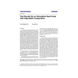 CH-99-10-3 -- Test Results for an Absorption Heat Pump with Adjustable Composition