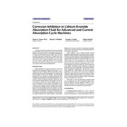 CH-99-10-6 -- Corrosion Inhibition in Lithium Bromide Absorption Fluid for Advanced and Current Absorption Cycle Machines